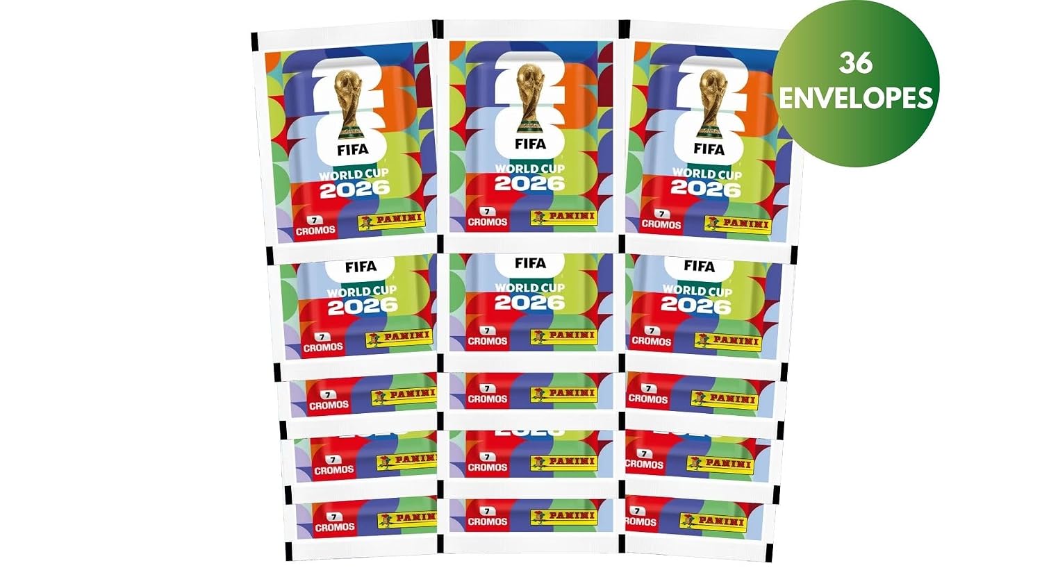Kit Figurinhas Copa Do Mundo 2026 (CARTELA + 36 Envelopes)