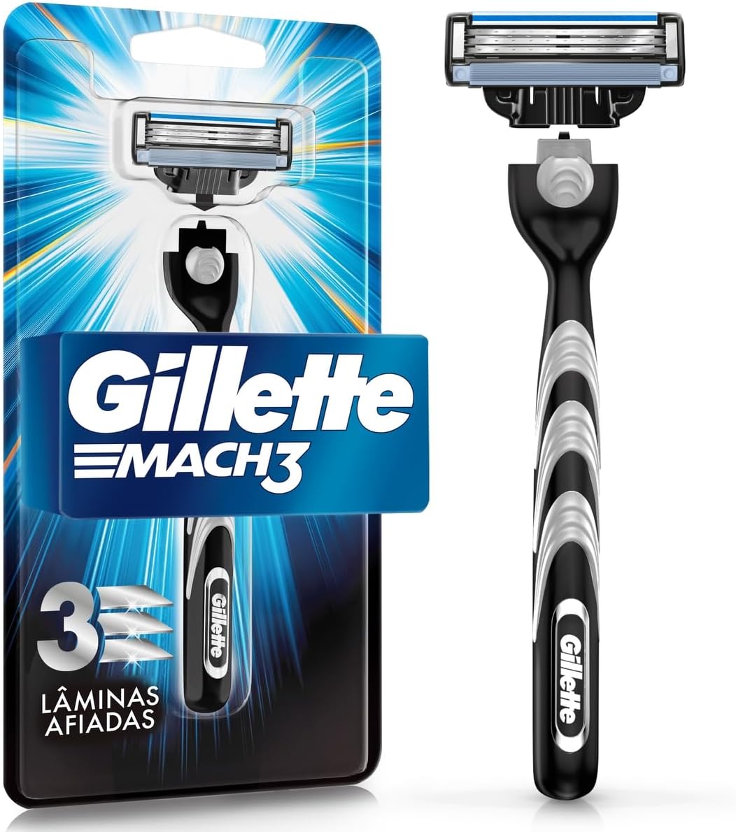 ✅ Gillette Mach3 Aparelho de Barbear