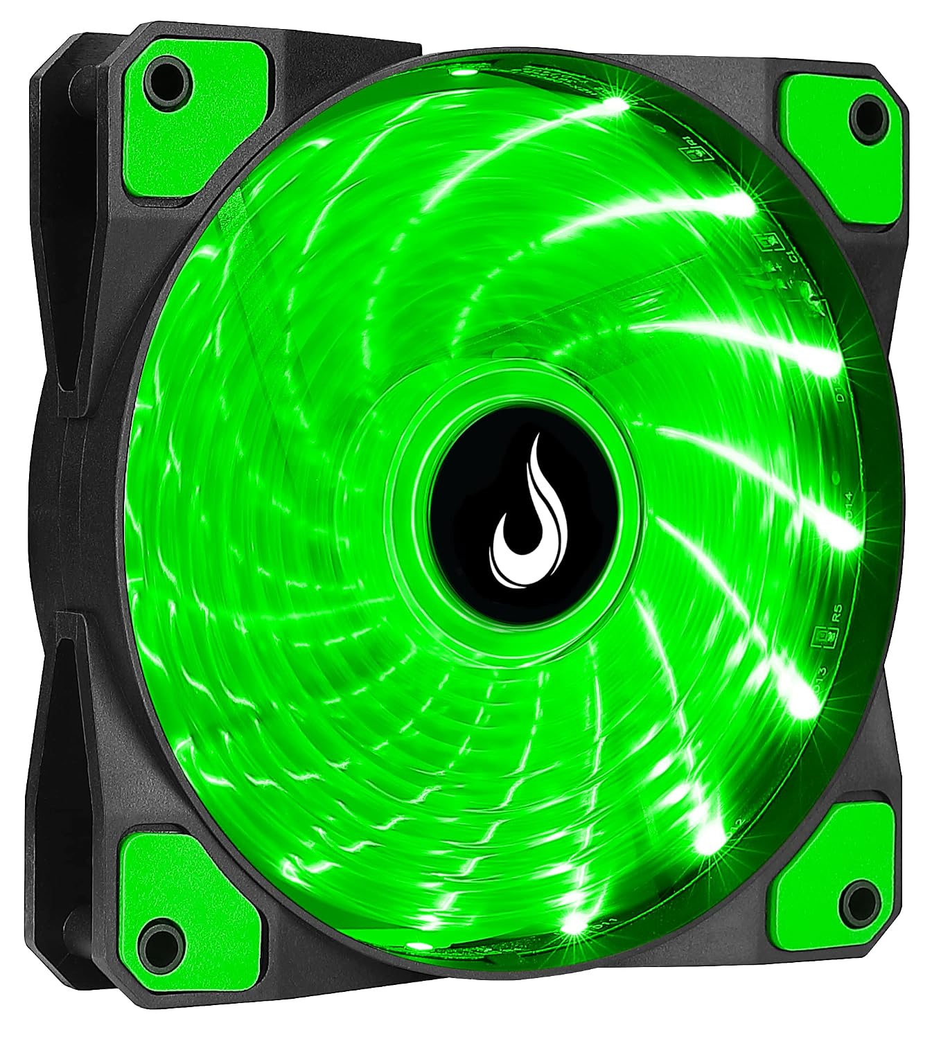🔥 Rise Mode Wind W1 Ventoinha 120mm LED Verde