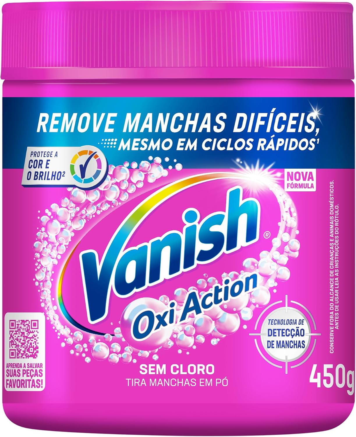 Tira Manchas em Pó Vanish Oxi Action Pink Refil 450g