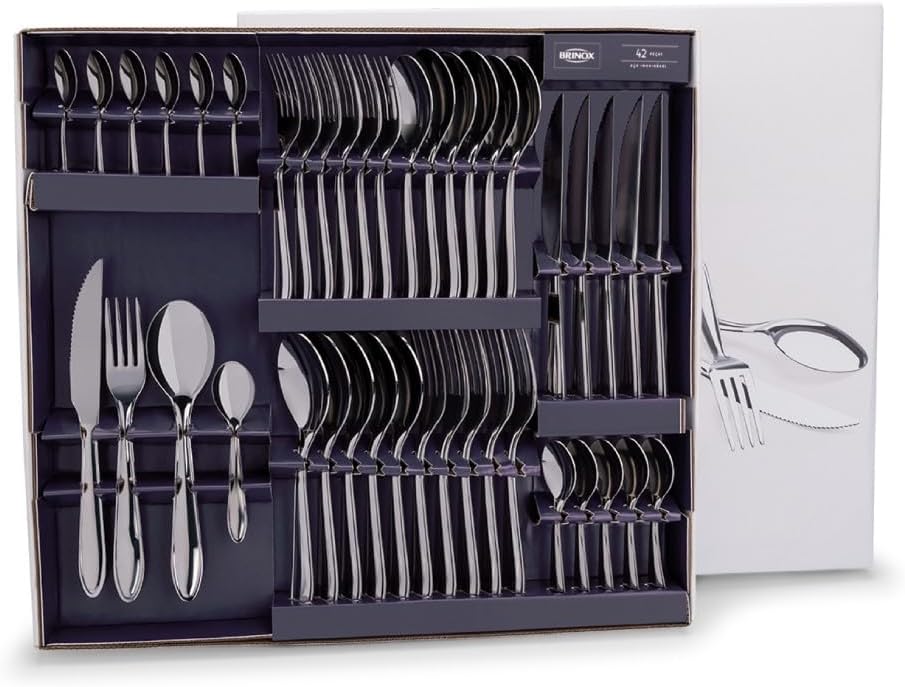 Brinox - Faqueiro Lyon 42 Peças Lyon - Aço Inox