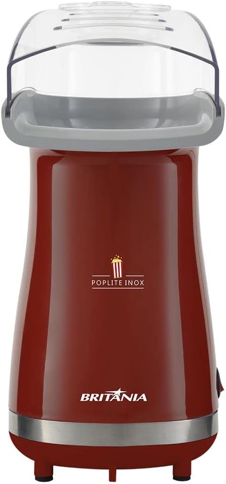 Britânia Pipoqueira, Poplite Inox Bpi01vi, Vermelho, 127V, 62551004 Plástico e Metal