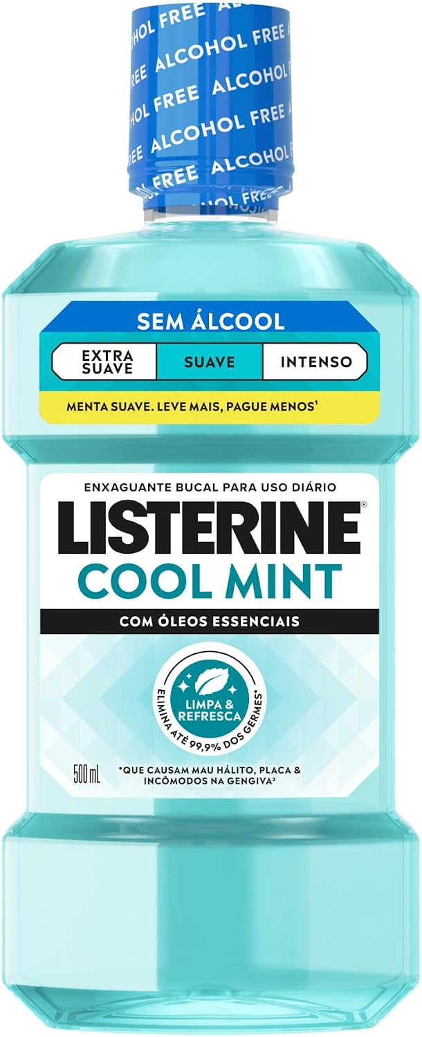 Listerine Cool Mint SEM ÁLCOOL, 500ml