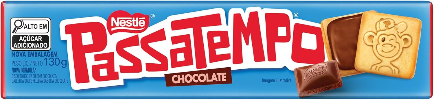 Passatempo - Biscoito Recheado, Chocolate, 130g