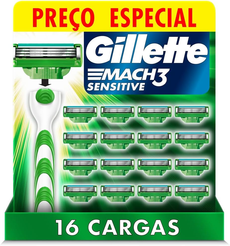 16 un. Gillette Mach3 Sensitive