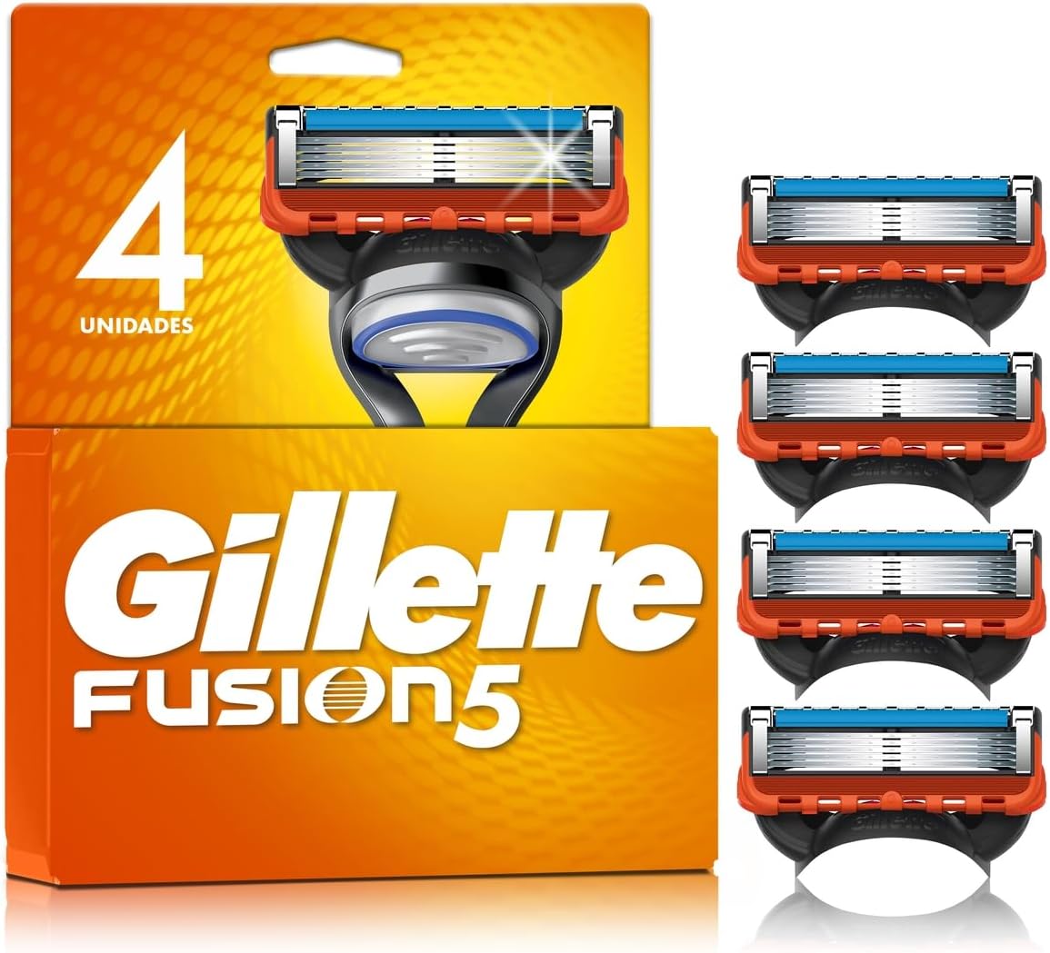 Gillette Fusion5 Carga para Aparelho de Barbear com 5 Lâminas 4 Unidades