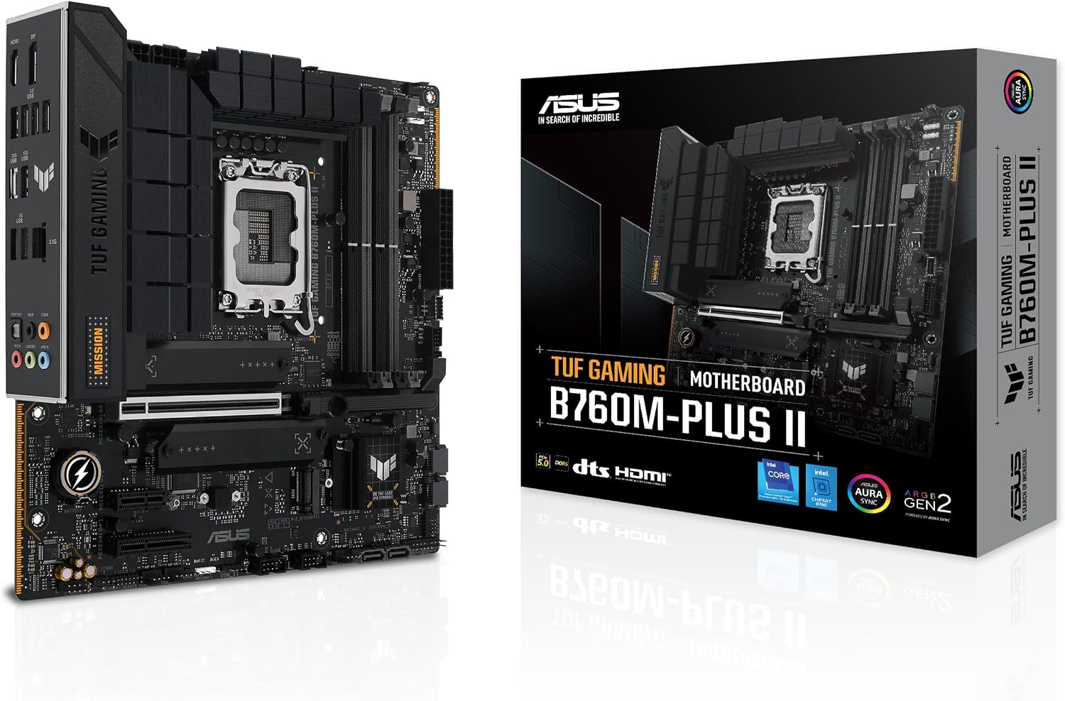 Placa Mãe Asus TUF Gaming B760M-PLUS II, Chipset B760, Intel LGA 1700, mATX, DDR5, 90MB1HD