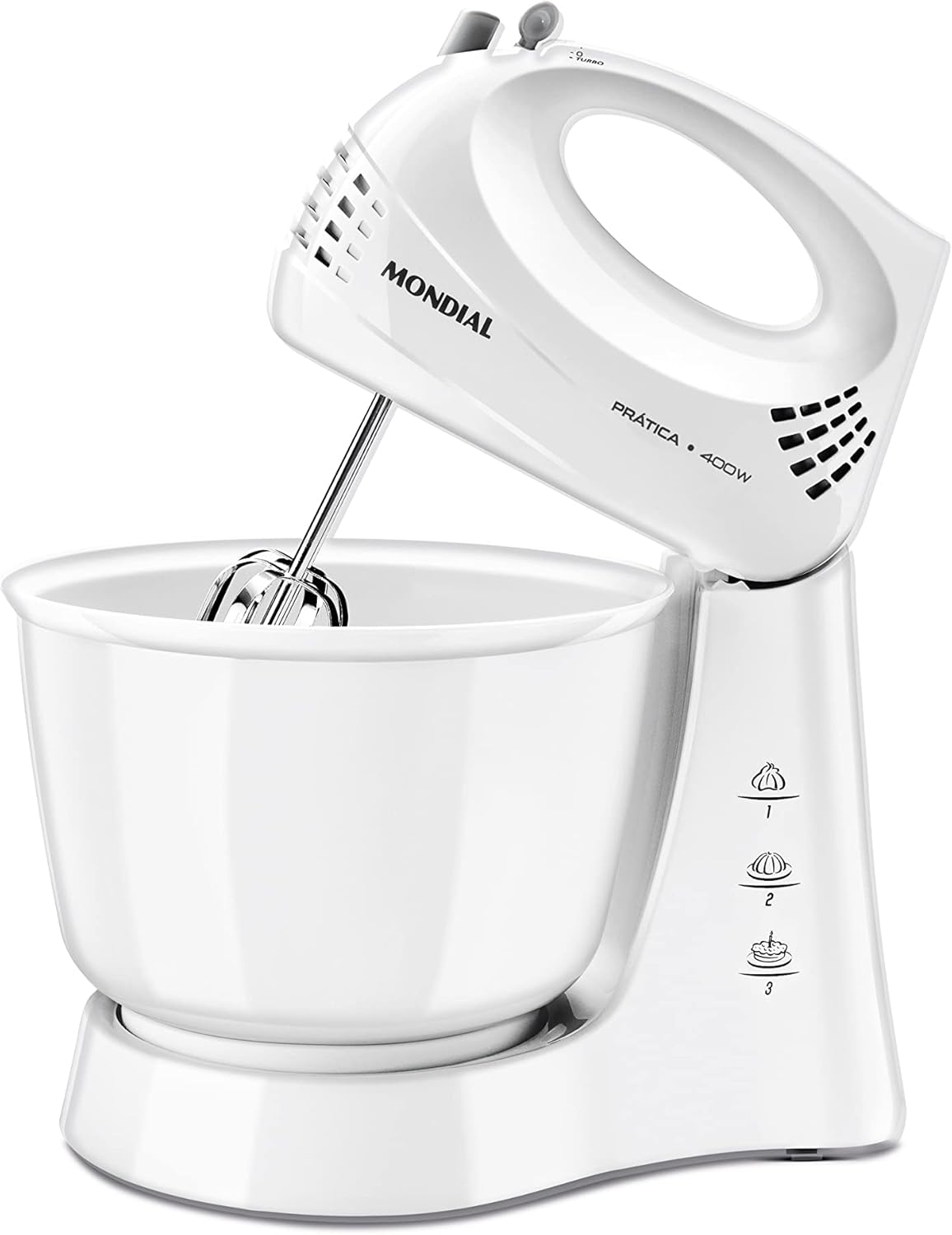 MONDIAL Batedeira Prática, Branco, 400W, 220V