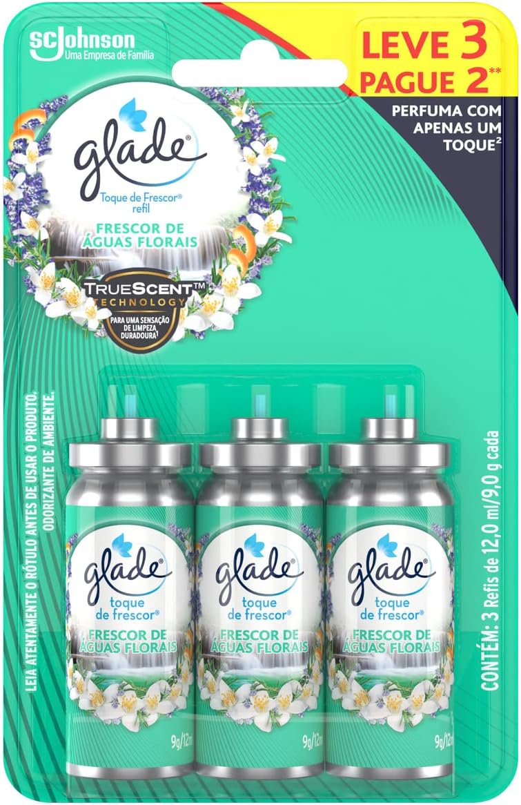 Glade Aromatizador de Ambiente Spray Águas Florais, Refil 12ml