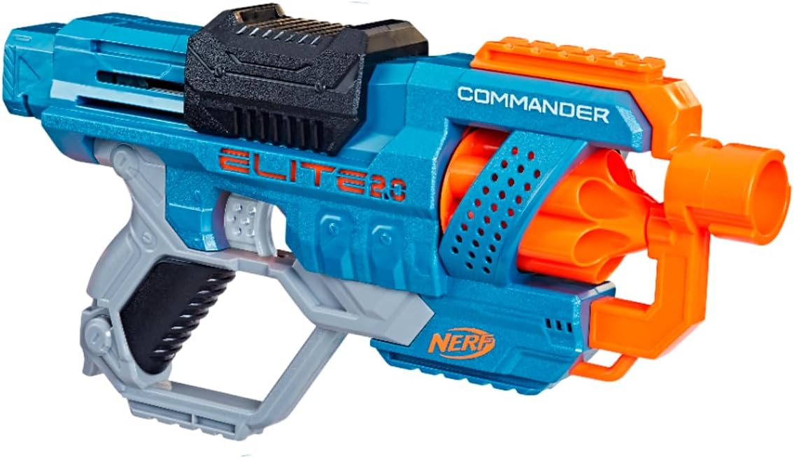 Nerf, Lançador de Dardos, Elite 2.0, Commander RD-6 - Tambor Giratório