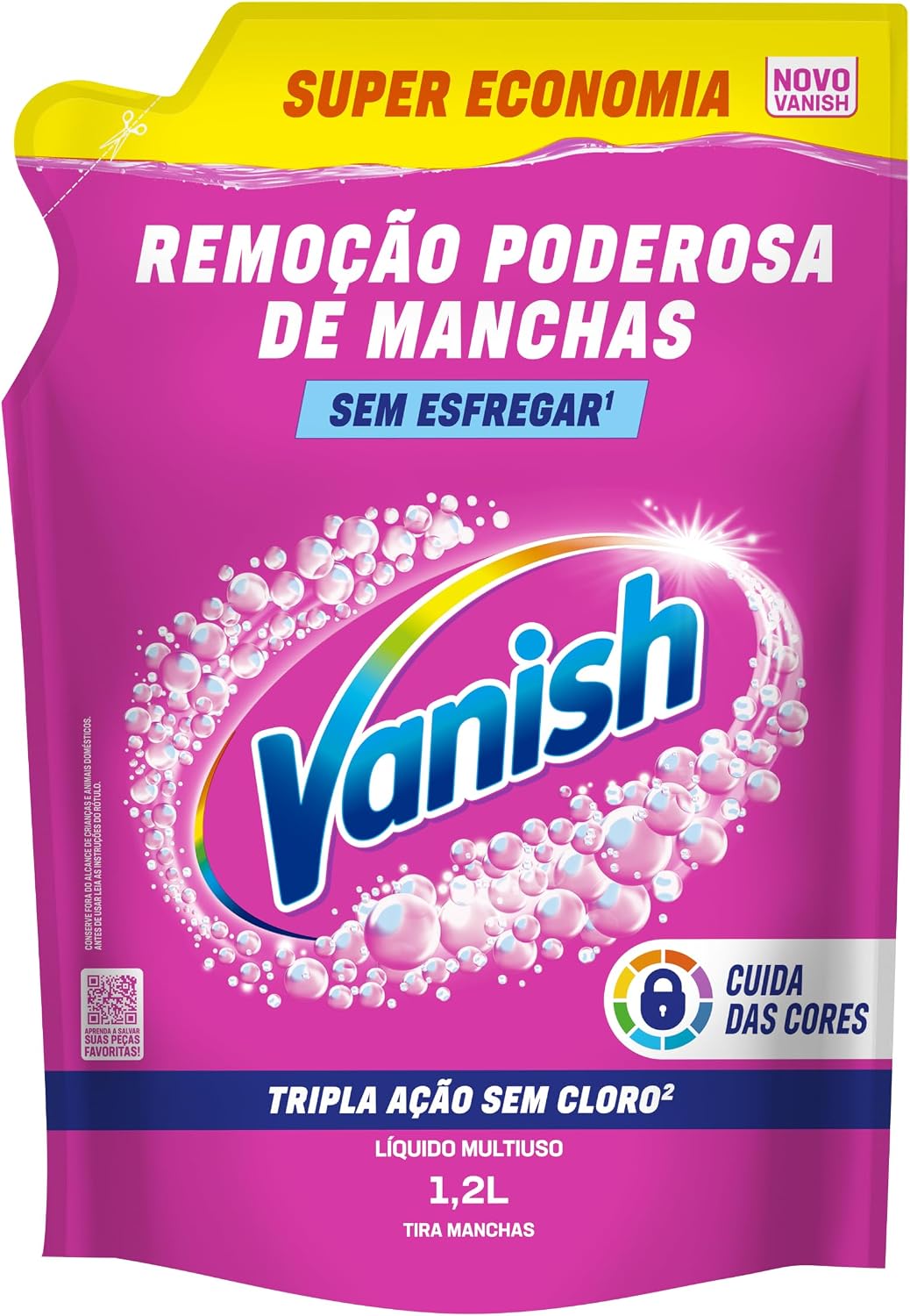 Tira Manchas Líquido Vanish Oxi Action Pink 1,2L para Roupas Coloridas