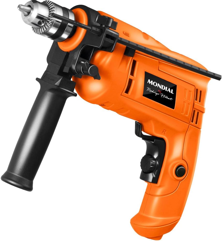 MONDIAL Furadeira de Impacto com maleta e 19 acessórios, Mondial, Laranja, 650W, 110V FI-R