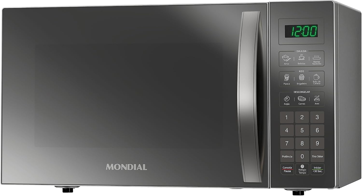 MONDIAL Micro-Ondas, Espelhado, 1400W, 127V