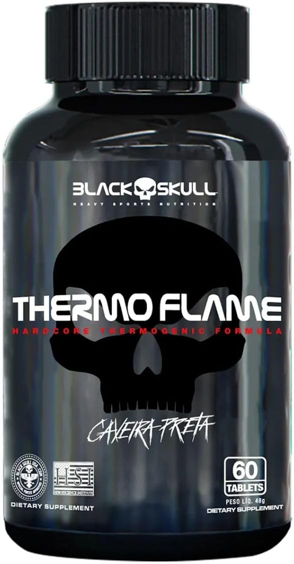Suplemento Termogênico em Tabletes Black Skull, 60 Tabletes