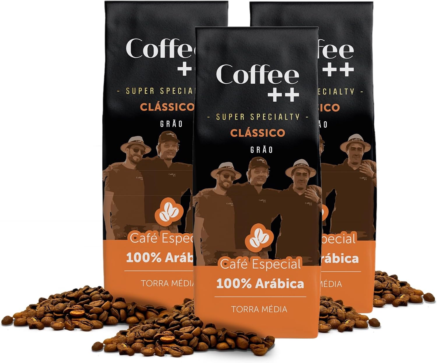 Coffee Mais Café Super Especial em Grãos Clássico 100% Arábica Torra Média Pack 3 unidades