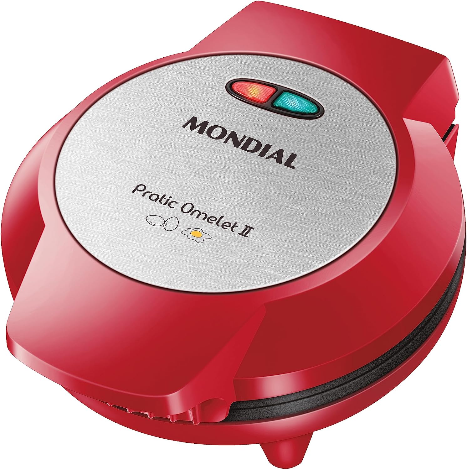 MONDIAL Omeleteira Pratic Omelet II, Vermelho/Inox, 800W, 110V - OM-04-RI