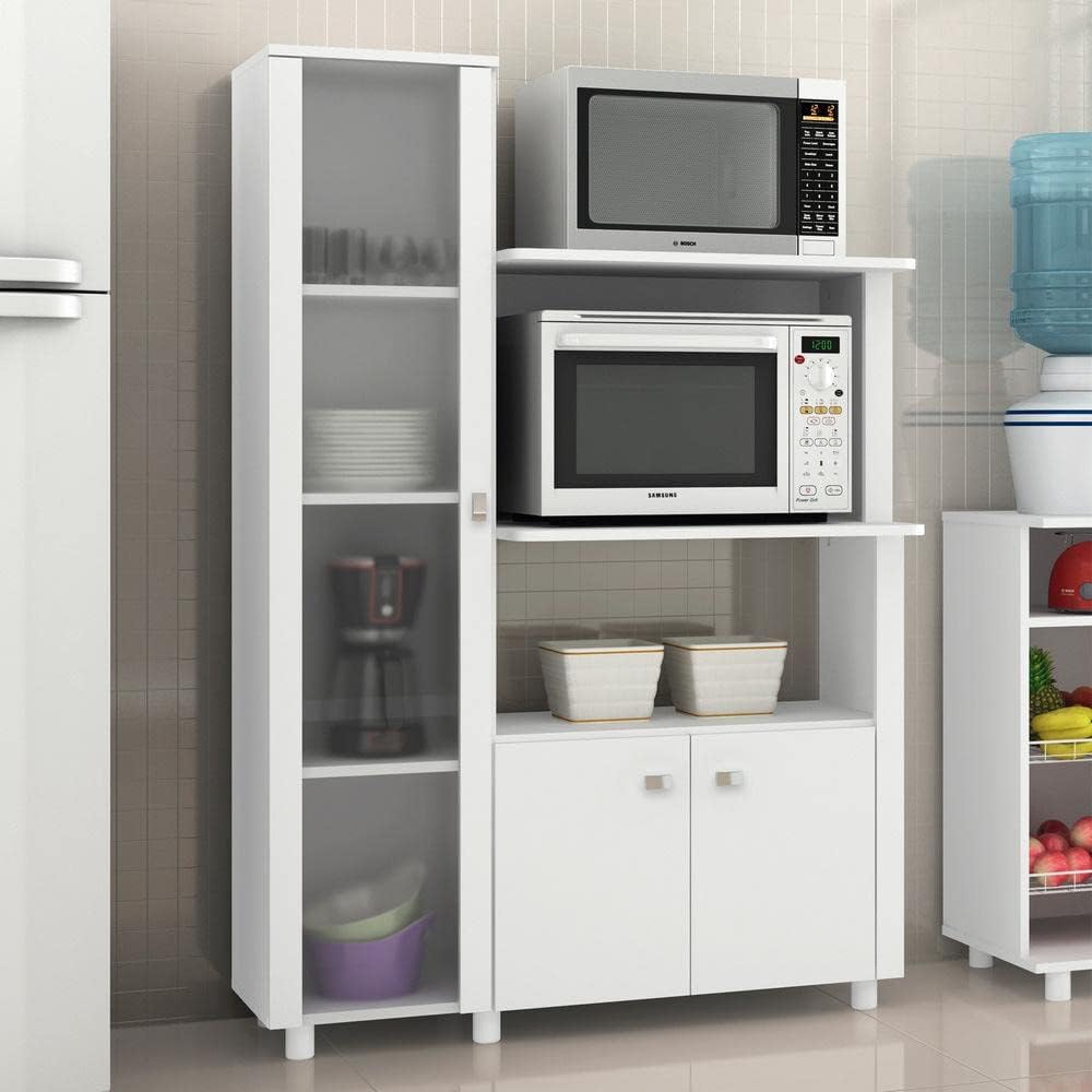 Organize forno e micro-ondas num só móvel, sem ocupar bancada