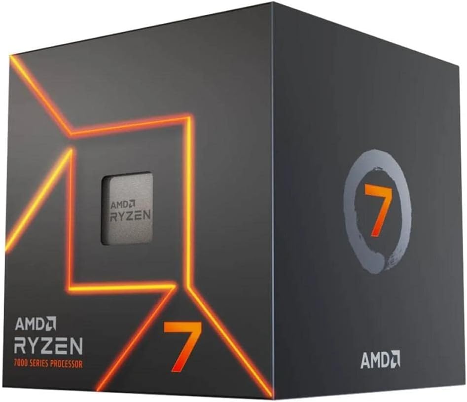 Processador AMD Ryzen 7 7700 Box(AM5/8Cores/16Threads/5.3GHz/40 MB Cache/Radeon Graphics/C