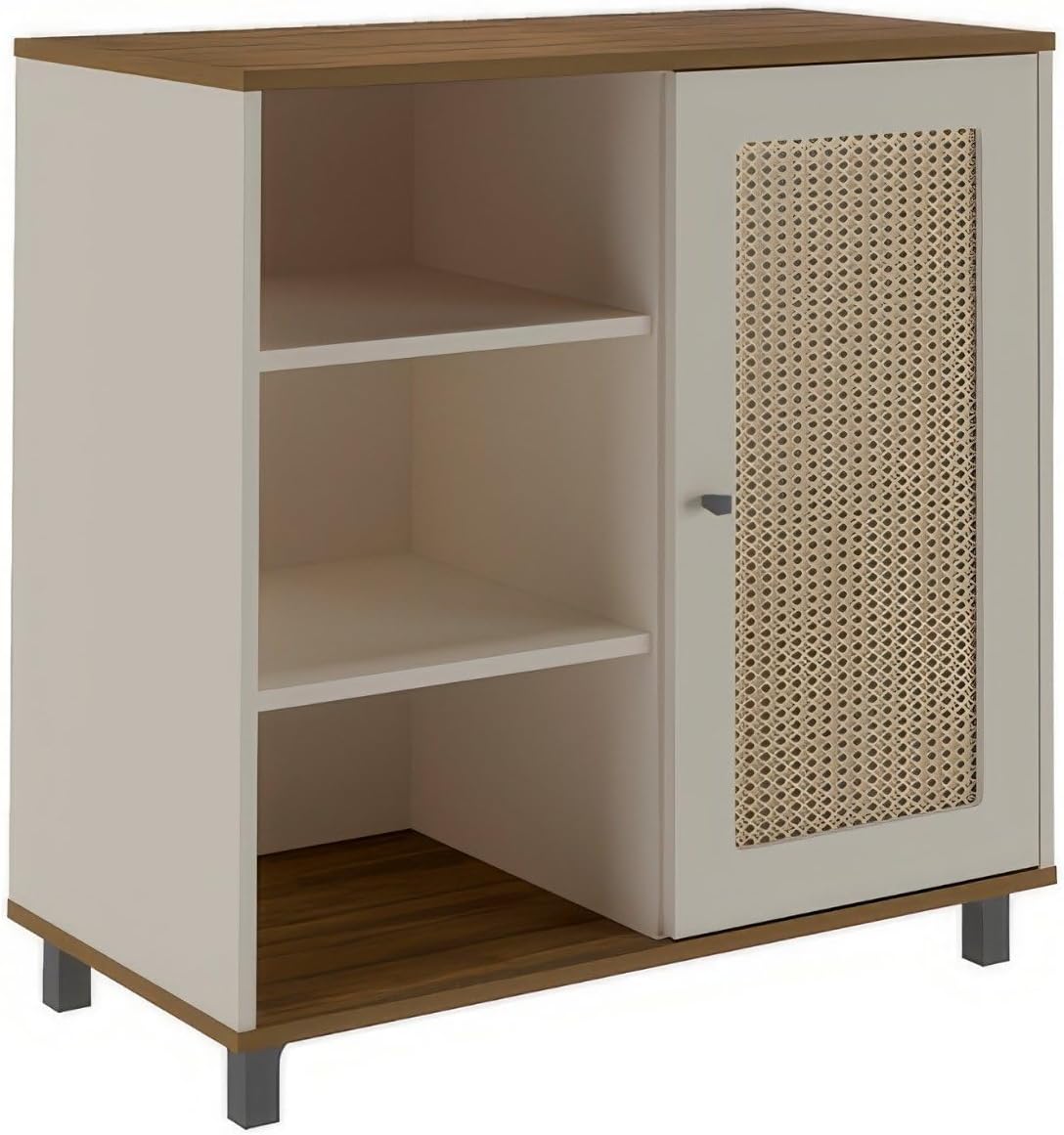 Artely Buffet Charlotte com 1 Porta, Pinho/Off White