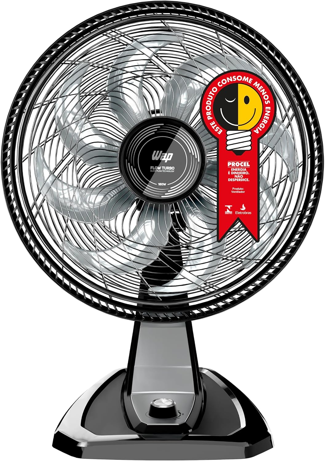 WAP Ventilador 50cm FLOW TURBO, com Tecnologia Silenciosa e Econômica, 8 Pás e 3 Velocidad