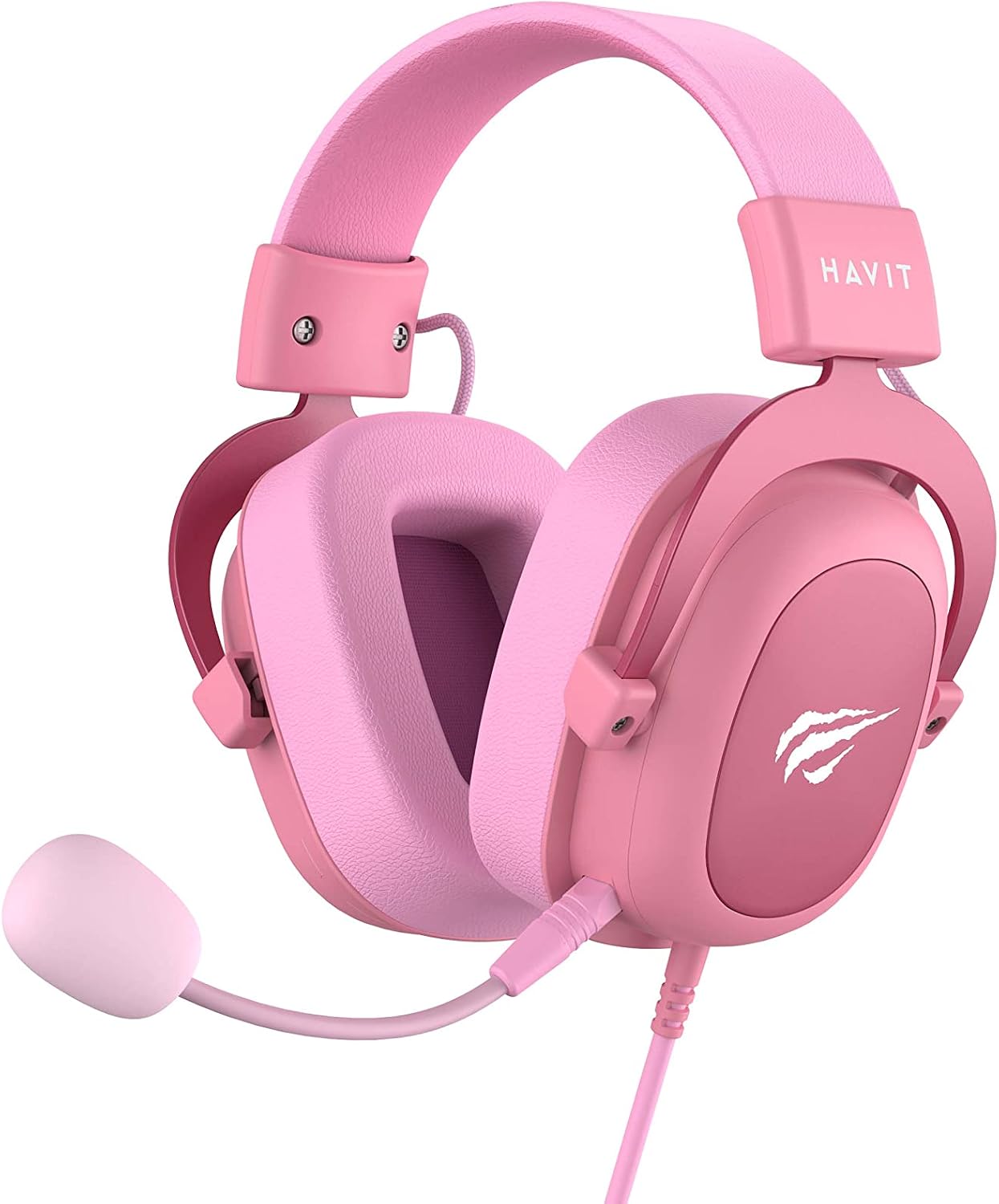 Havit Headphone Fone de Ouvido H2002d Pink, Gamer, com Microfone