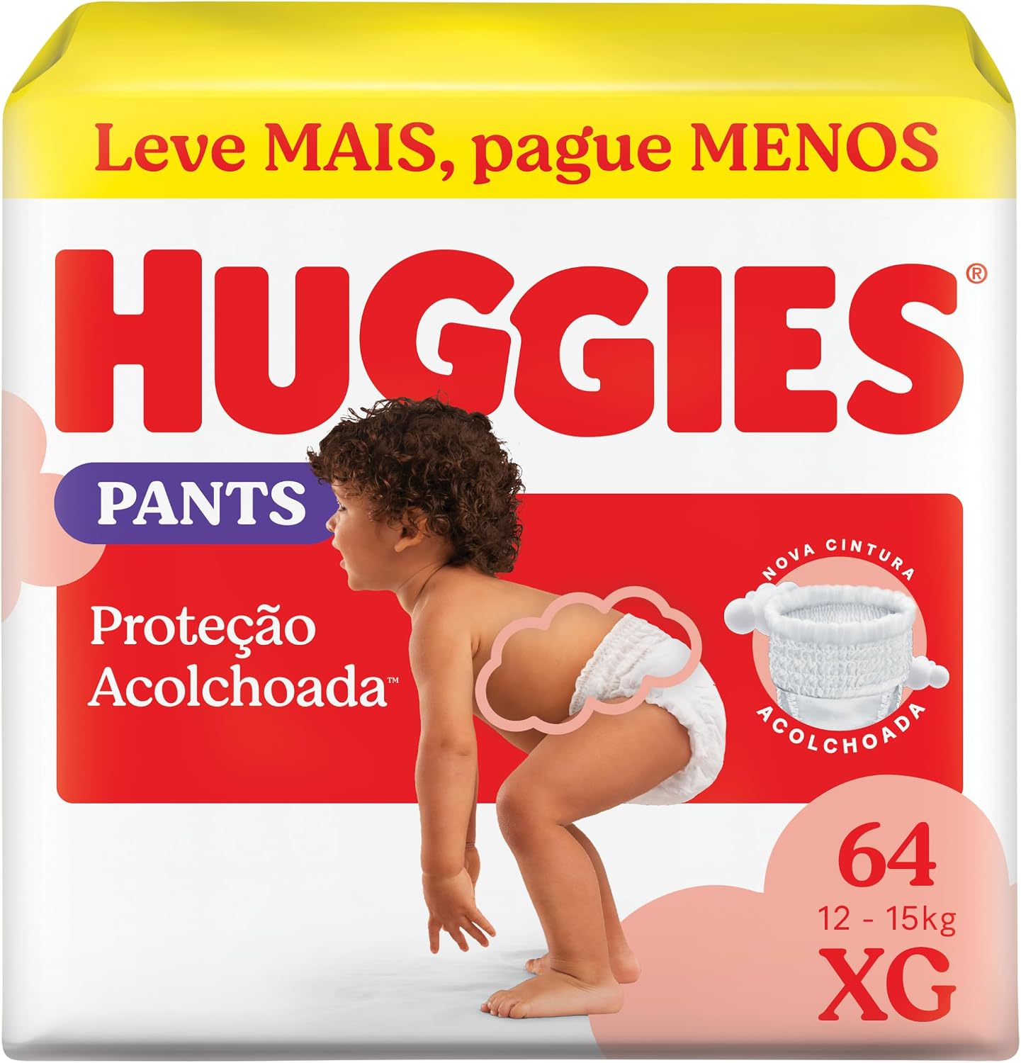 2 PACOTES - Fralda Huggies Supreme Care Roupinha XG - 64 fraldas