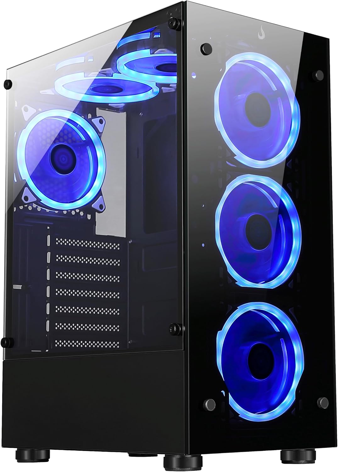 Gabinete Gamer Rise Mode Glass 06x, Mid Tower, Atx, Lateral em Vidro Fumê e Frontal em Vid