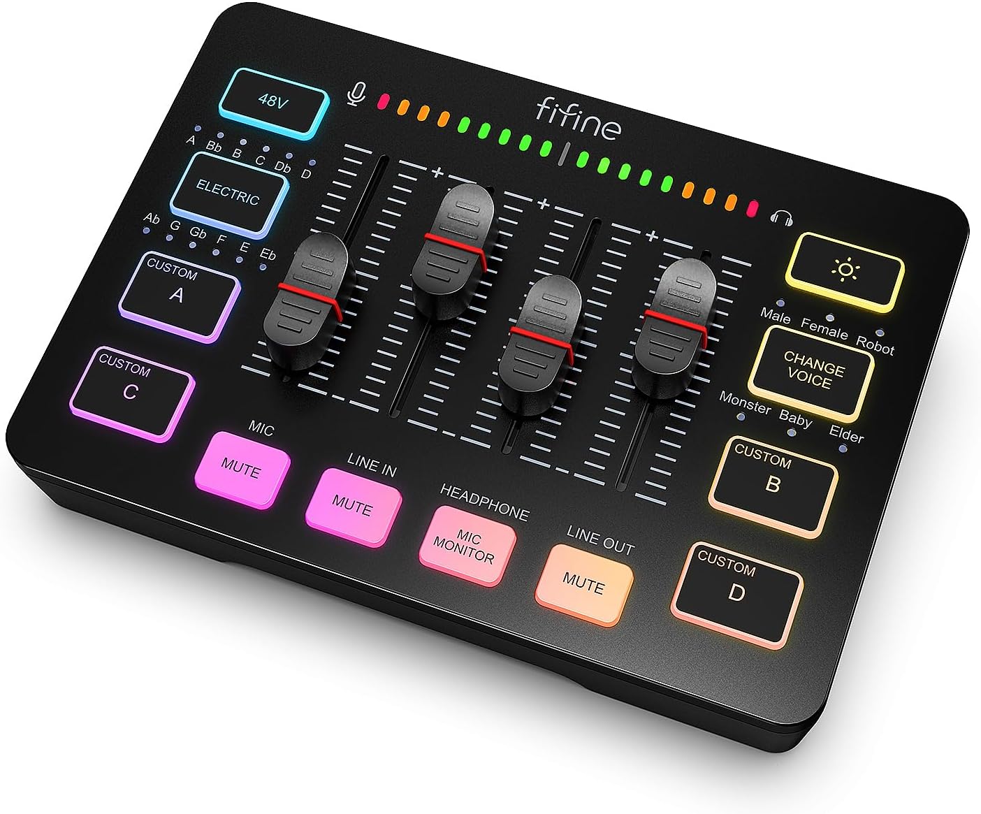 FIFINE SC3 Mesa de Som Gamer para Streaming/Podcast/Gravação/Vocal
