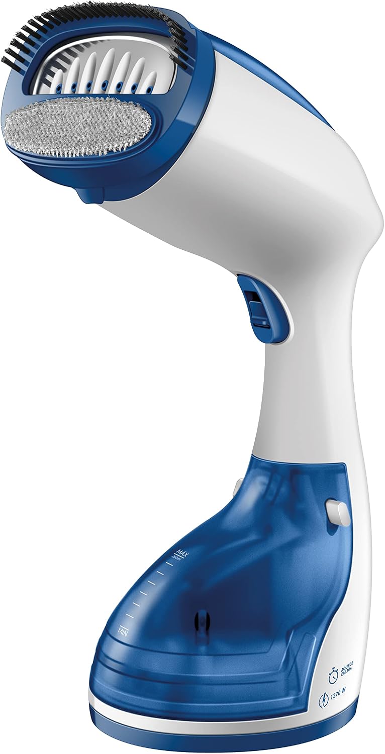 MONDIAL Passadeira a Vapor Portátil Fast Steam, Branco/Azul, 1270W, 110V