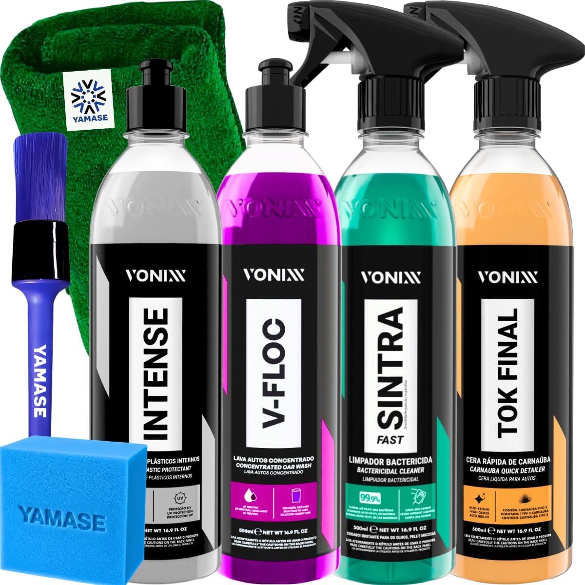 Limpeza Automotiva Completa Shampoo V-floc Revitalizador Intense Cera Tok Final Limpador S