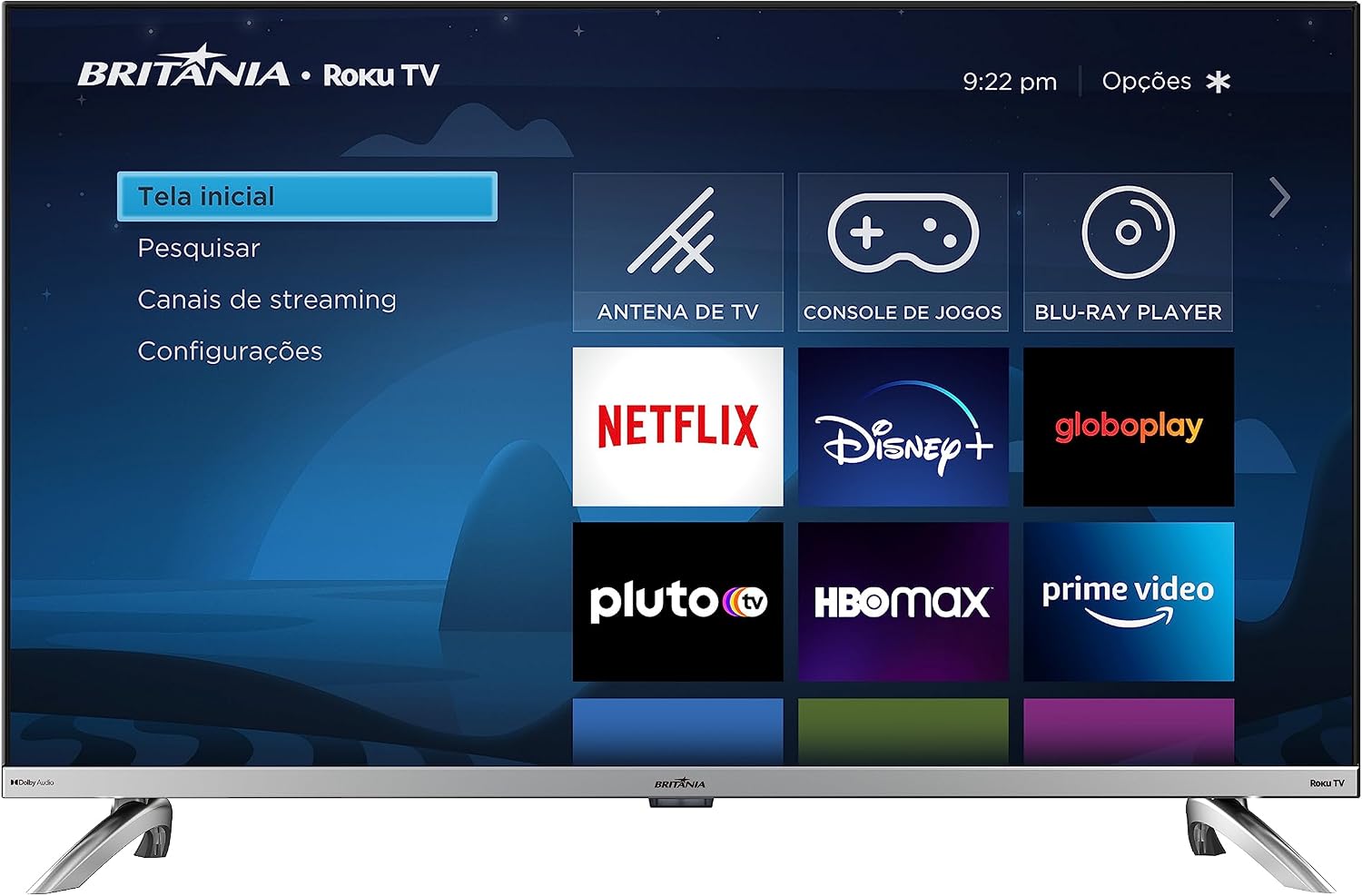 Fast Smart TV Britânia 32” Led Dolby Áudio