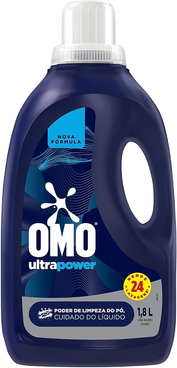 OMO Lava-Roupas Líquido Ultra Power Frasco 1,8L