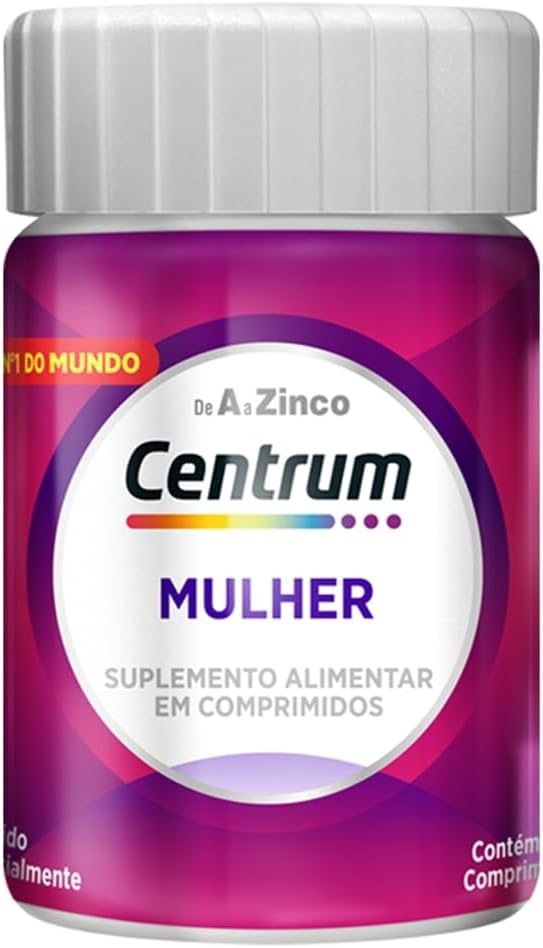 Centrum Mulher Multivitaminico Diário, com Magnésio, Vitamina D e Vitamina B12, 30 Comprim