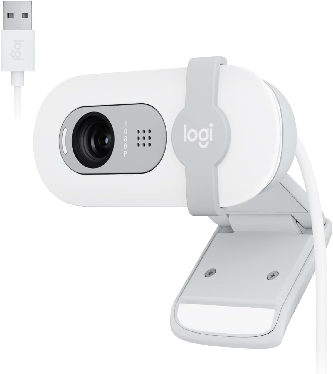Webcam Full HD Logitech Brio 100 com Microfone Integrado, Proteção de Privacidade, Correçã