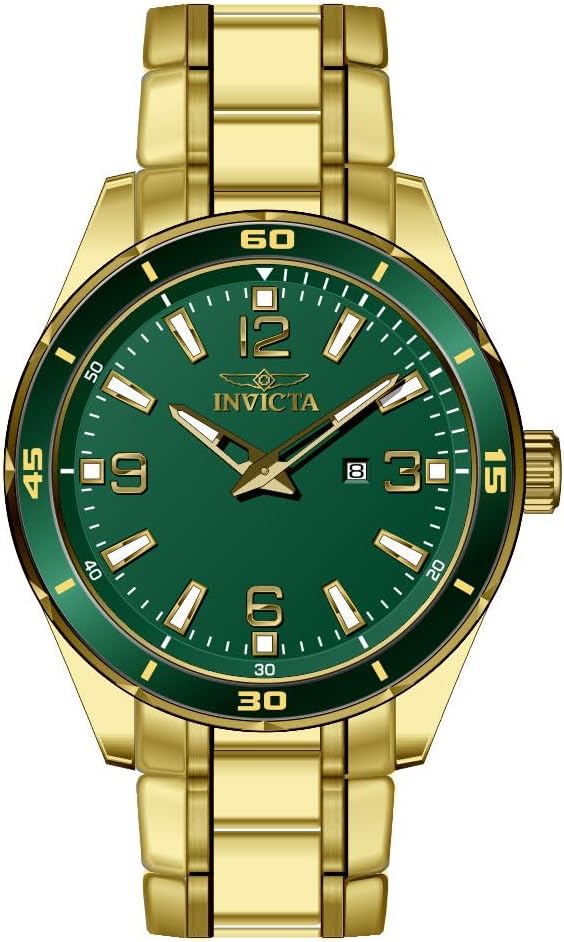 Invicta Relógio Masculino Pro Diver 44 mm Aço Inoxidável Quartzo, Dourado (Modelo: 46675),