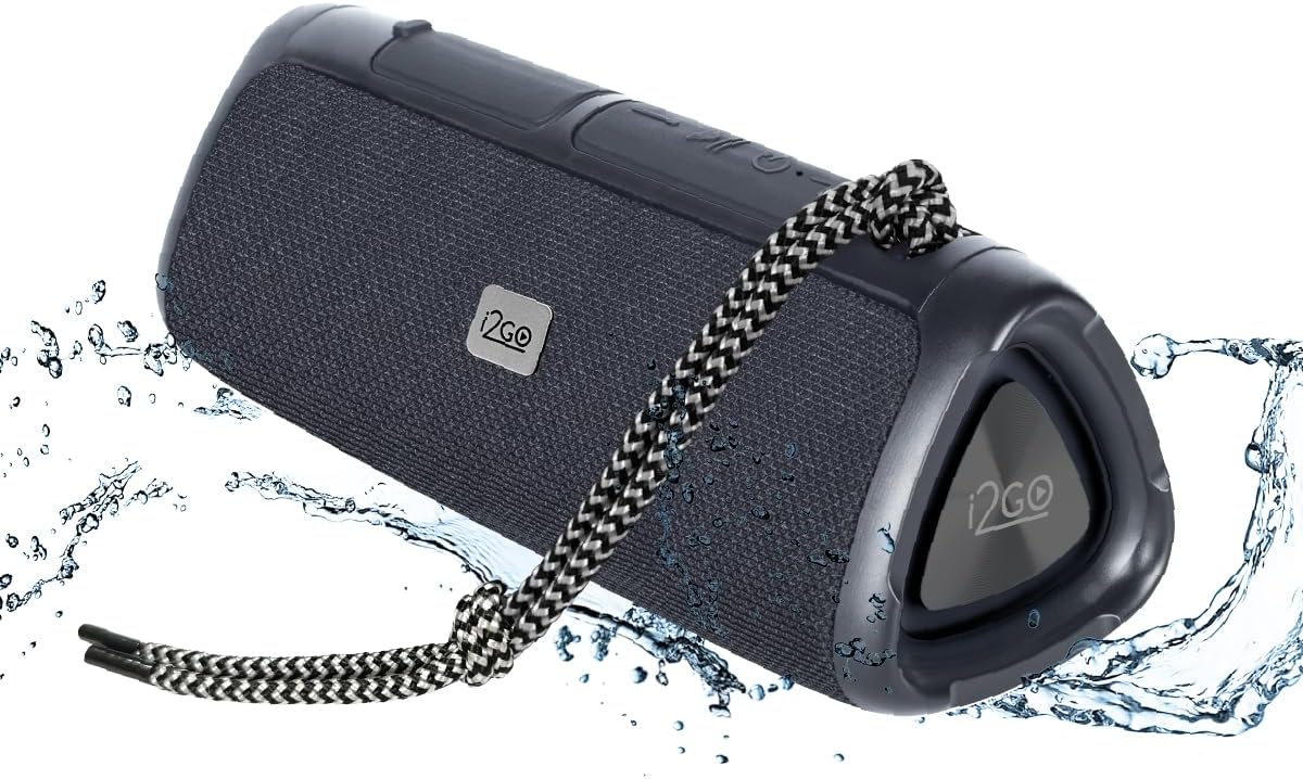 I2GO, Caixa De Som Bluetooth 3 Angle Sound. 12W RMS, Resistente à Água