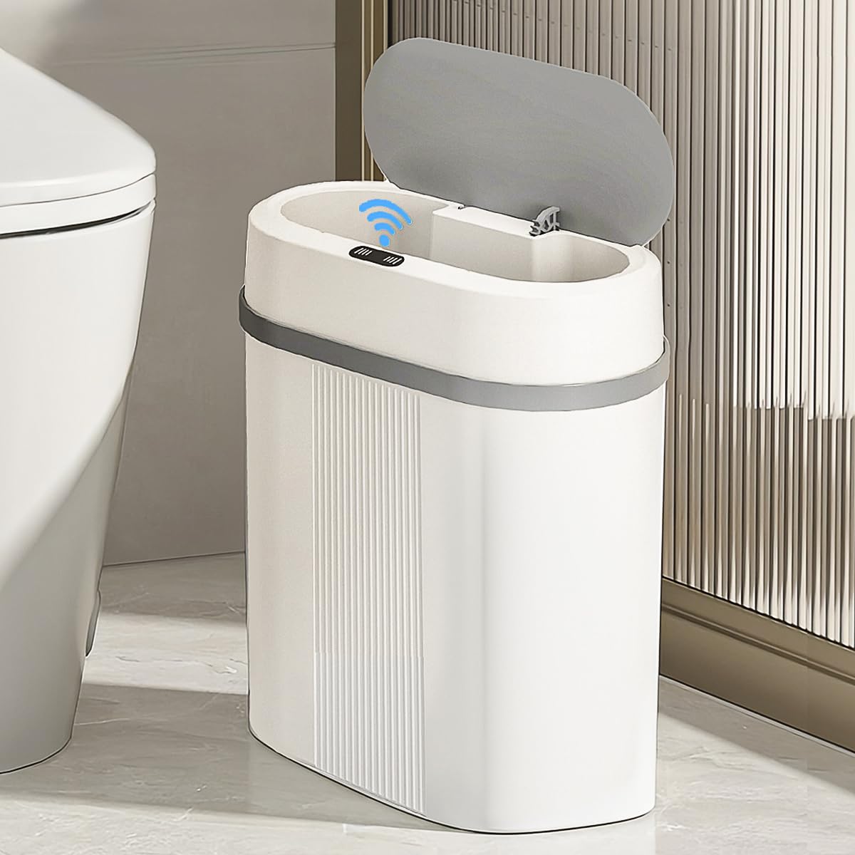 Lixeira 12 litros grande automática com sensor inteligente de aproximação para abrir e fec