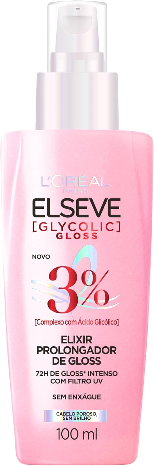 L'Oréal Paris Elseve Glycolic Gloss, Sérum Finalizador Antiporosidade 100ml