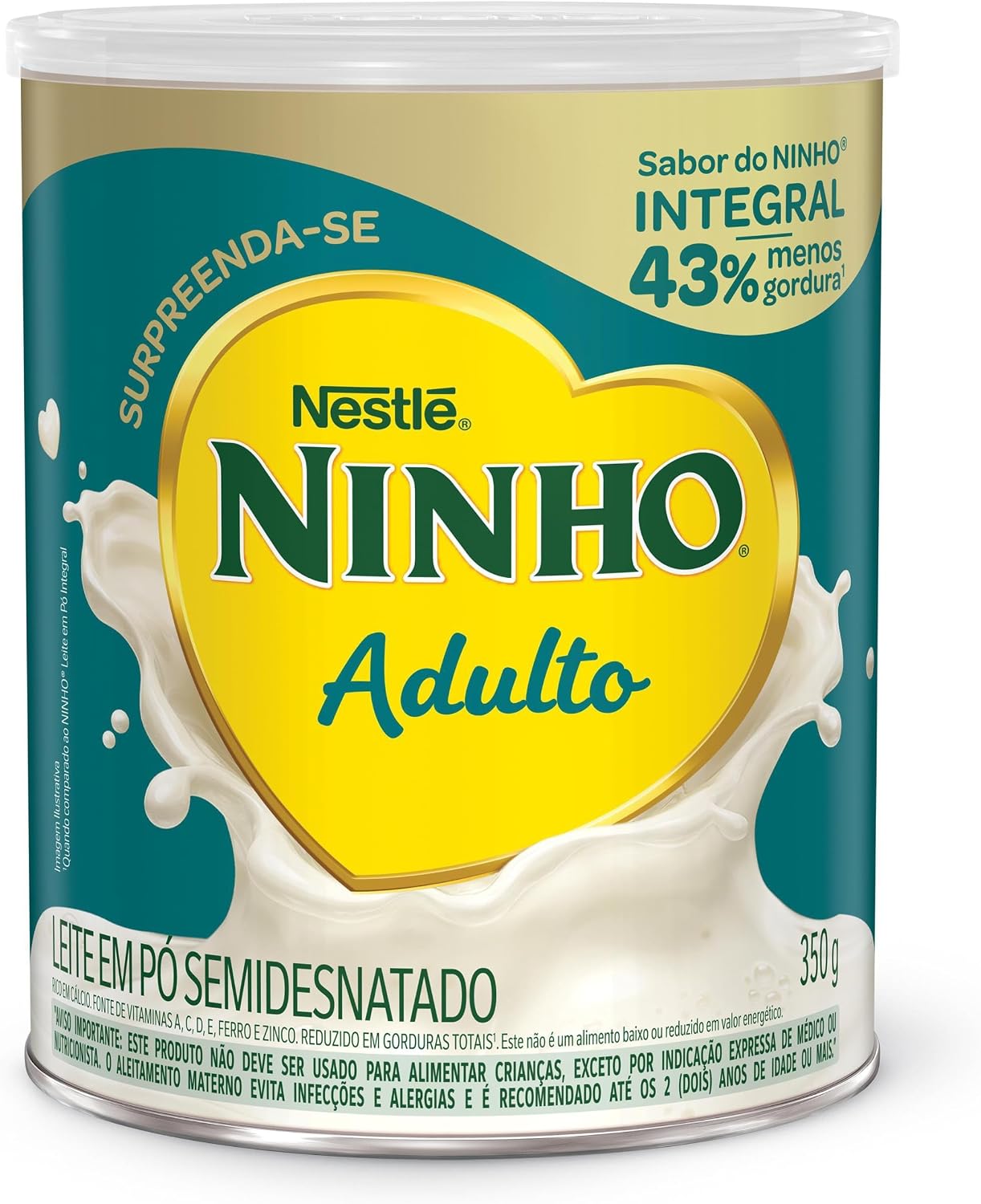 Leite Pó Semidesnatado Ninho Adulto Lata 350g