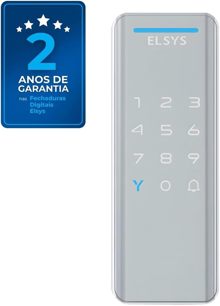 Fechadura Digital de Sobrepor, Abertura por senha ou tag, Pop, 1100V, Elsys