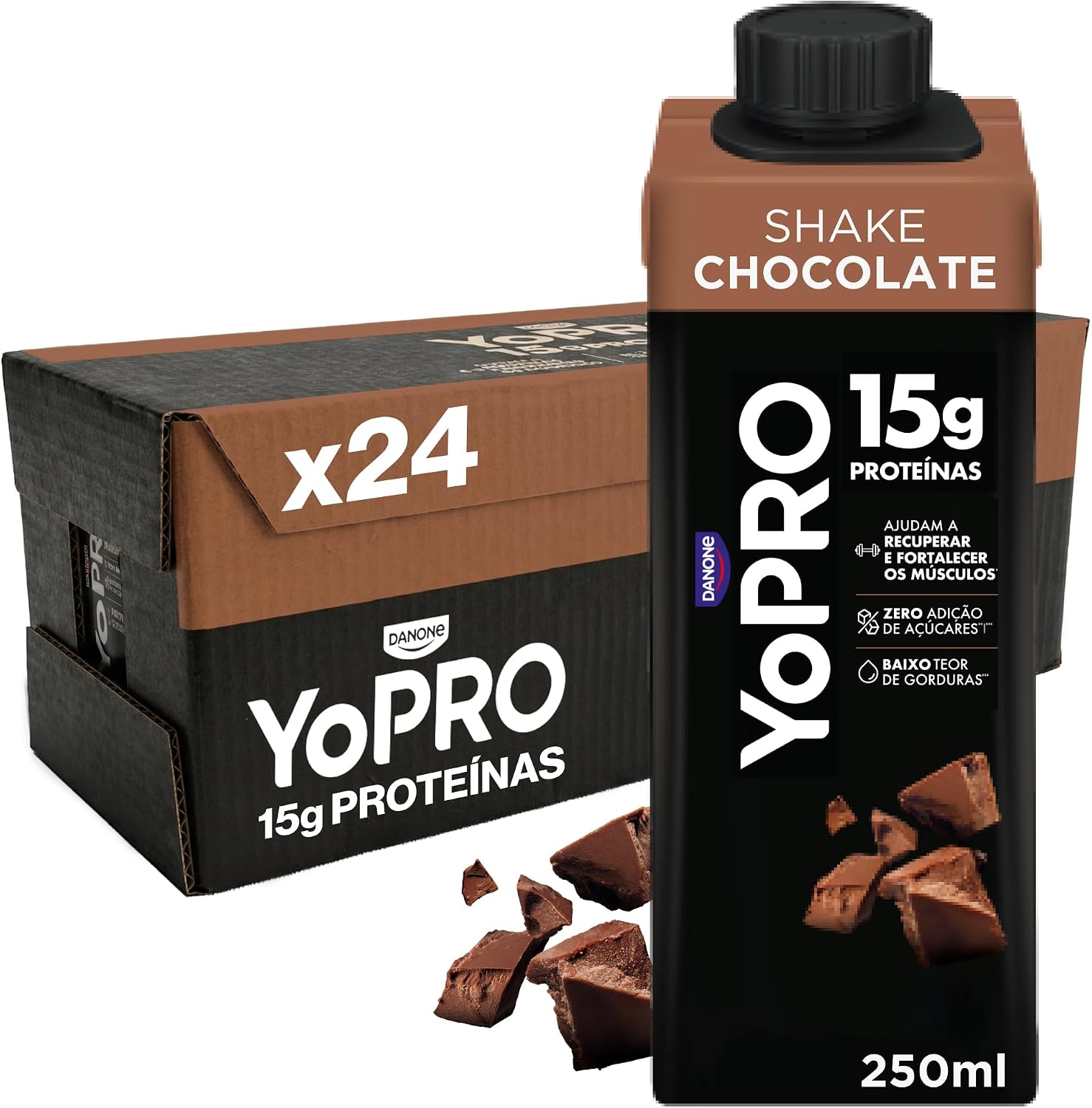 Pack YoPRO Bebida Láctea UHT Chocolate 15g de proteínas 250ml - 24 unidades