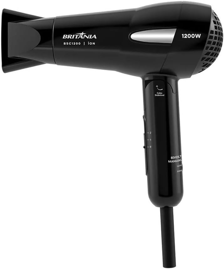 Britânia Secador de Cabelos BSC1200 Íon Tourmaline 1200W