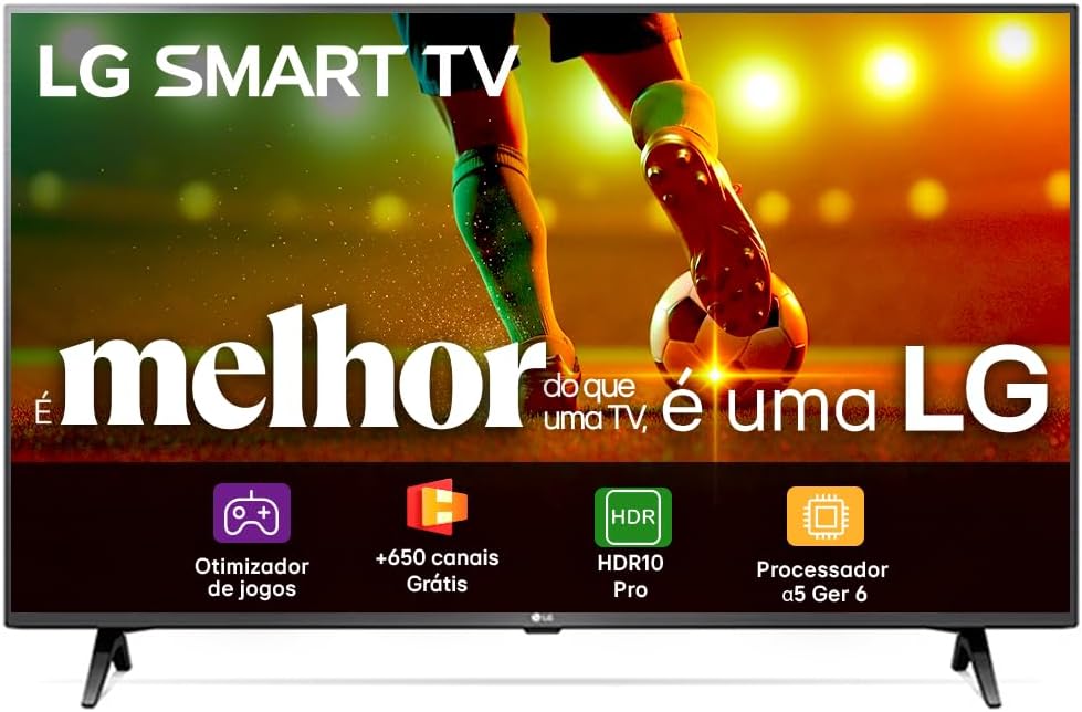Smart TV 43" LG Full HD Processador α5 Ger6 AI Alexa integrado LG Channels webOS 23