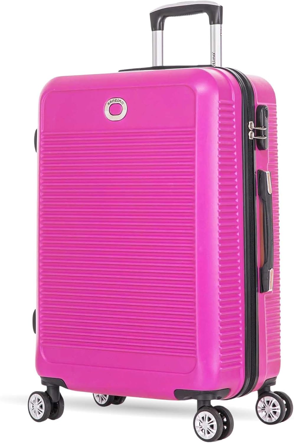 SANTINO Mala de Viagem Grande 32kg Rígida ABS 4 Rodas 360º com Segredo Leve Resistente Fle