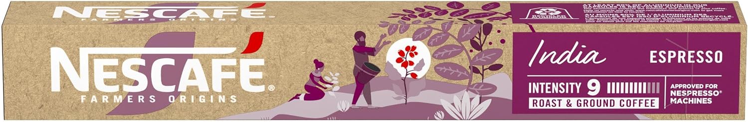 Café em Cápsula Compatível com Nespresso Nescafé Farmers Origins Índia 10 Cápsulas