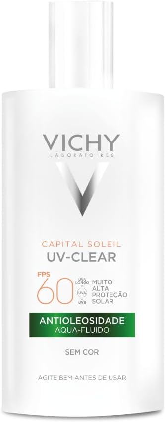 Vichy Capital Soleil UV-Clear Protetor Solar Facial Antioleosidade e Antiacne FPS 60 40g