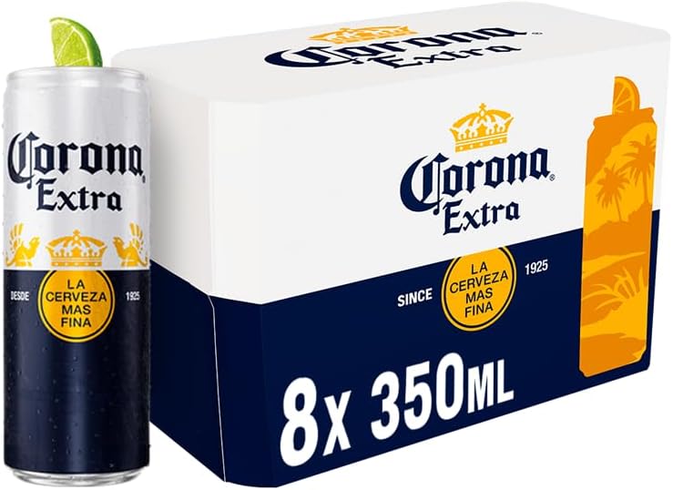 Cerveja Corona, Lata 350ml, Pack com 8 unidades