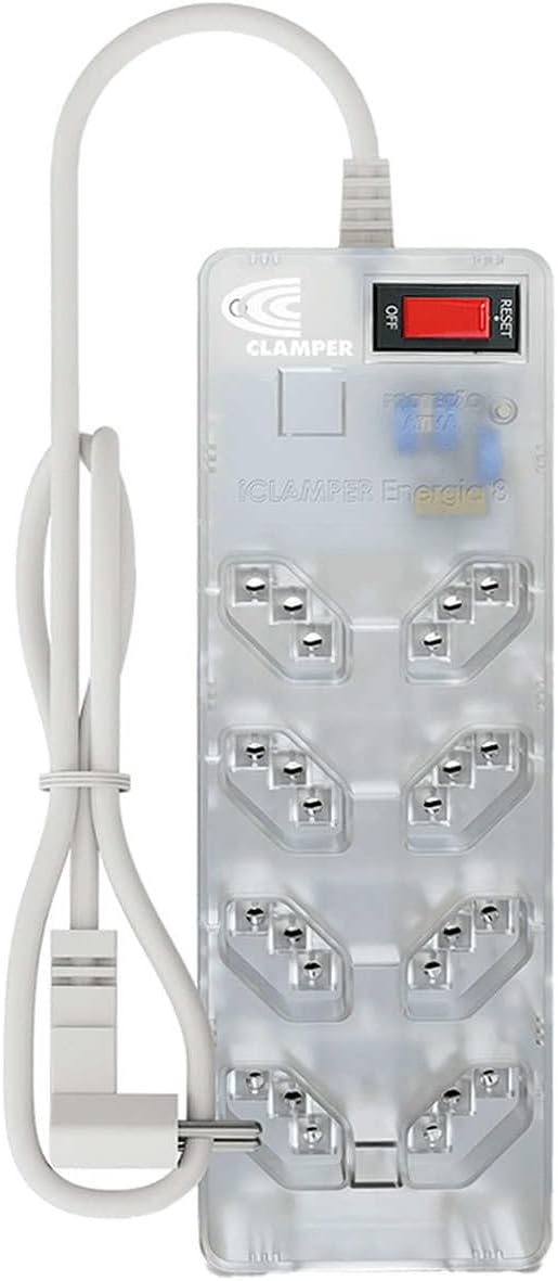 Filtro de Linha iCLAMPER Energia 8 com Proteção contra Surtos Elétricos(DPS) 8 Tomadas, 3 