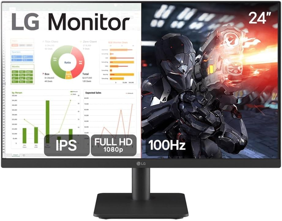 Monitor PC Gamer LG 24” IPS 100Hz Full HD HDMI 2x