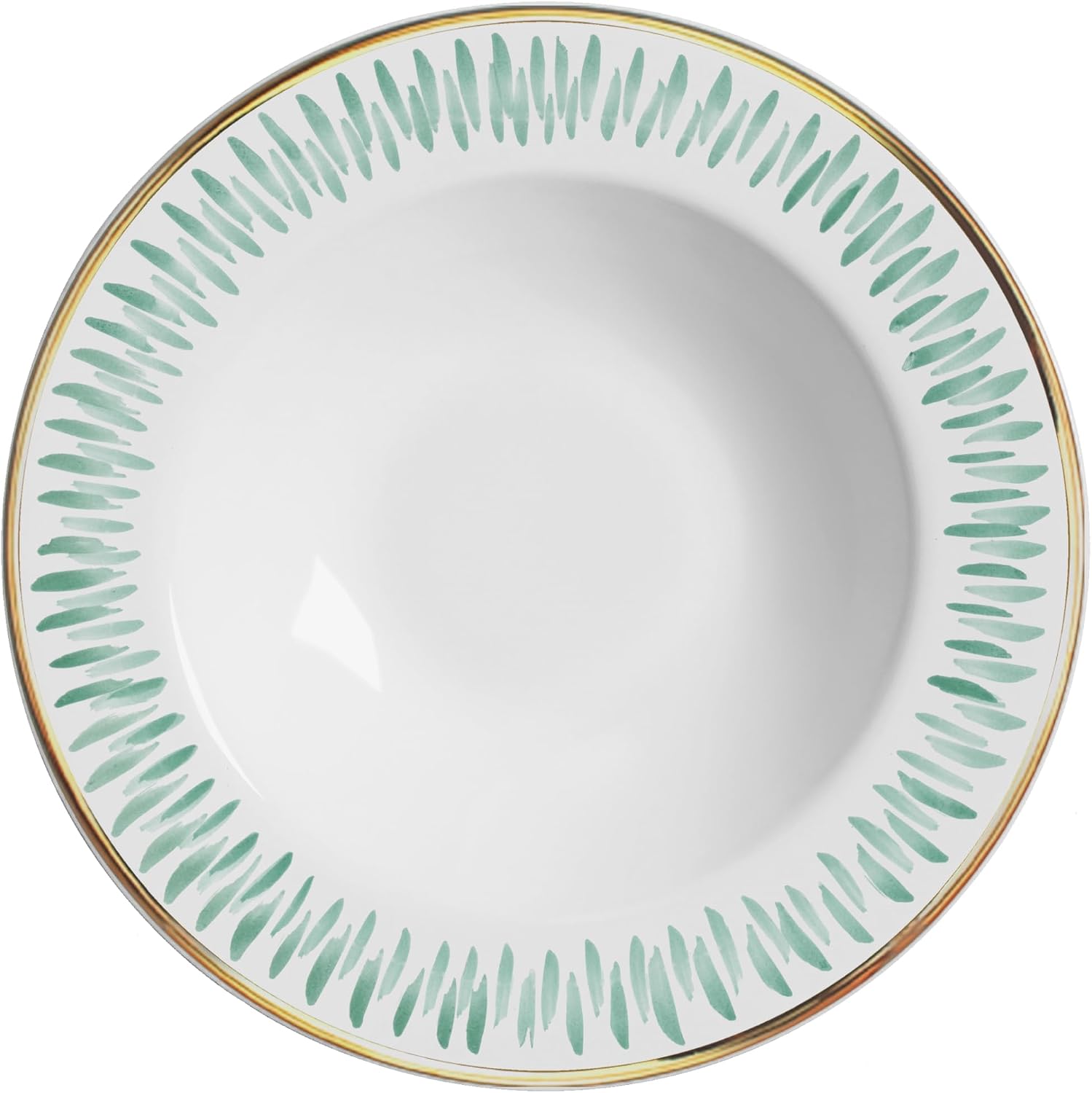 Conjunto C/ 6 Prato Fundo Miami Filete Ouro